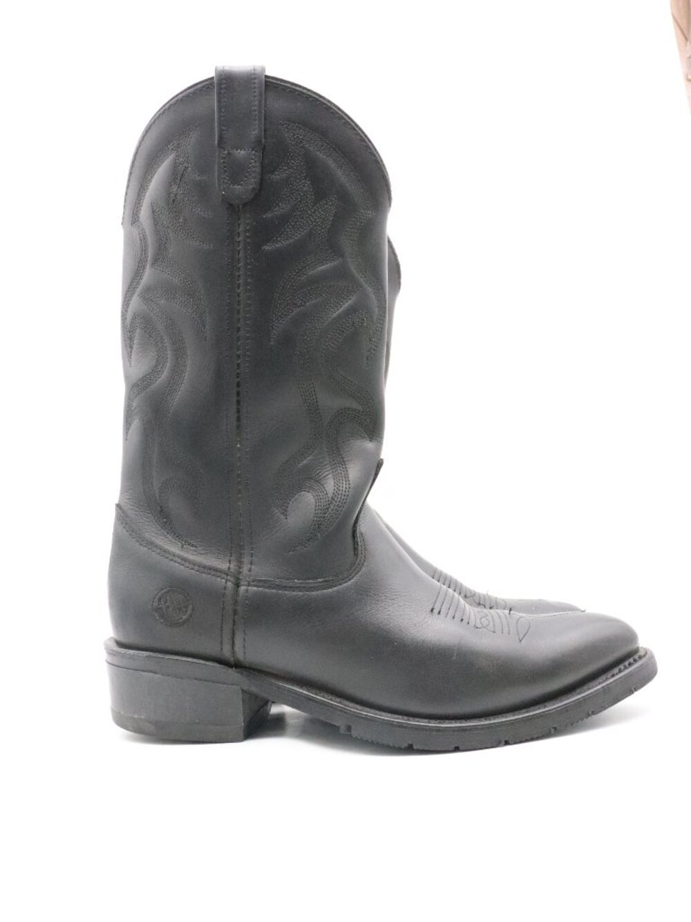 Double H Ag7 Boots Men's Size 9.5 D Work Western Cowboy Black Leather